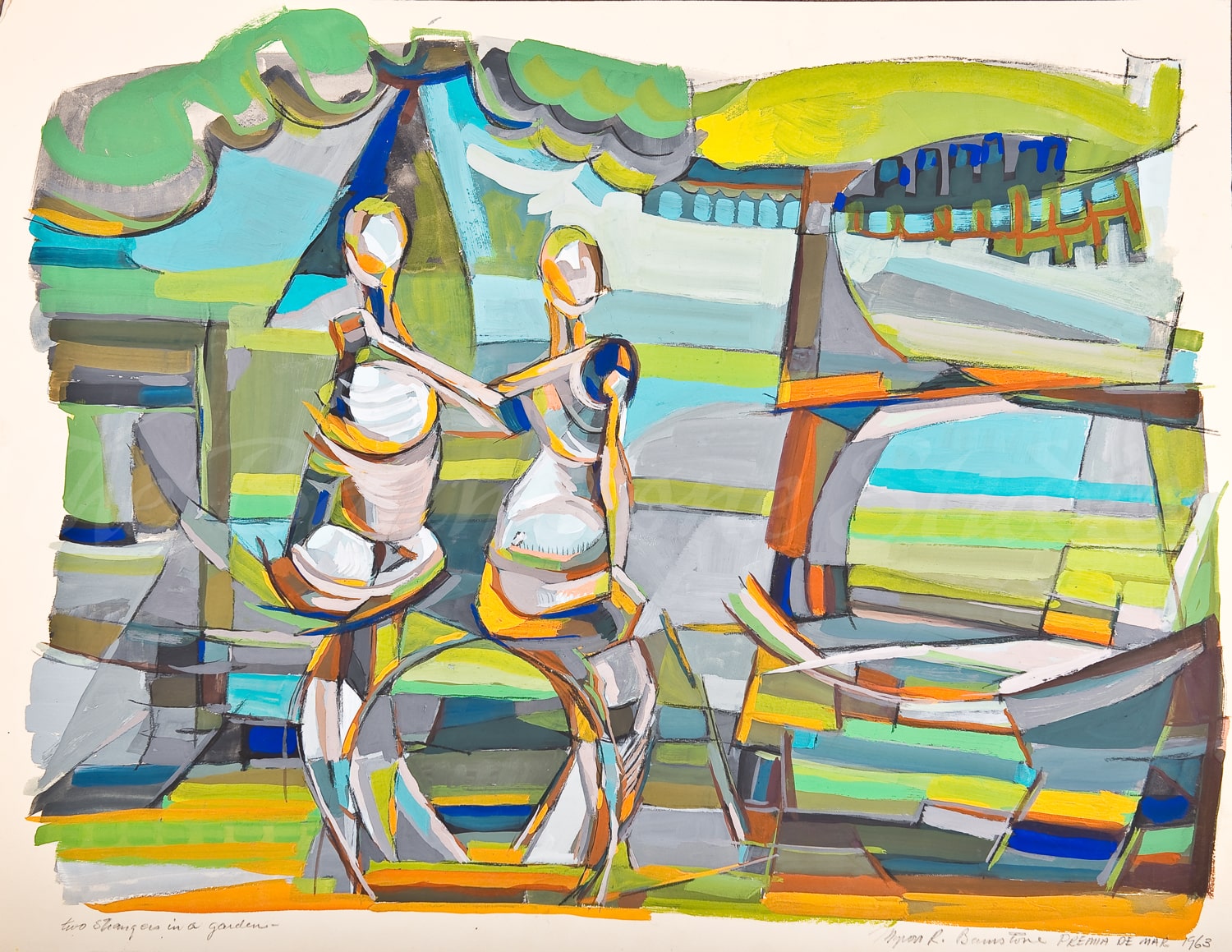 Two Strangers in a Garden (16" x 20" Print)